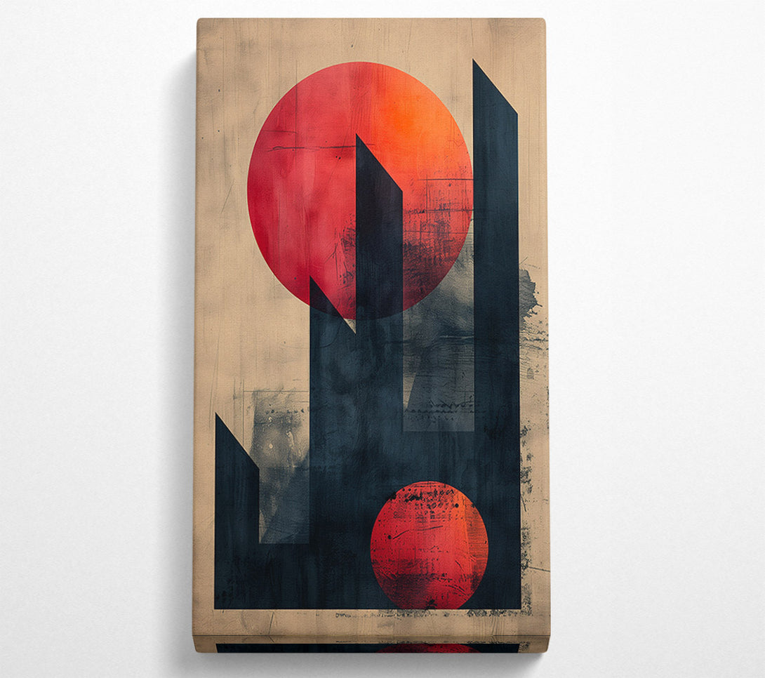  A Canvas Print of Abstract Sun And Buildings Canvas Print