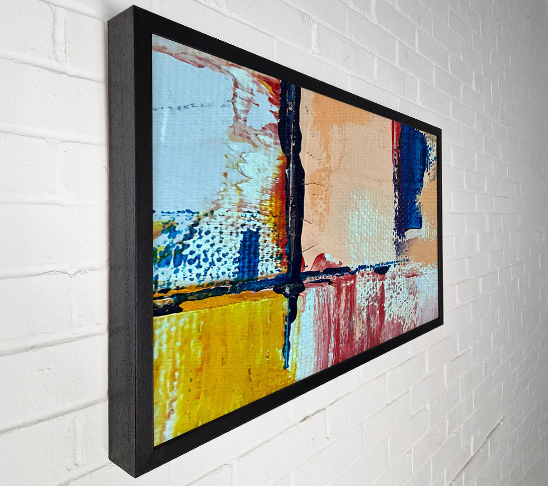  A Canvas Print of Peach Abstract Expressionism Canvas Print