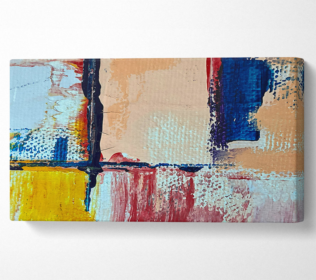  A Canvas Print of Peach Abstract Expressionism Canvas Print