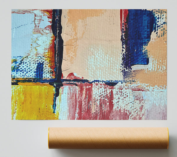 Peach Abstract Expressionism Print