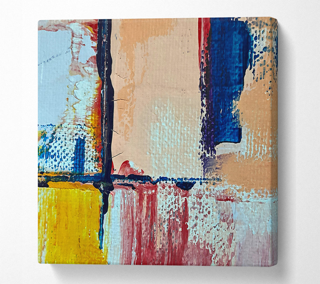  A Canvas Print of Peach Abstract Expressionism Canvas Print