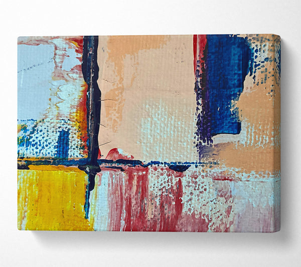  A Canvas Print of Peach Abstract Expressionism Canvas Print