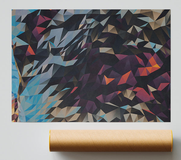 Blue And Purple Chaos Print