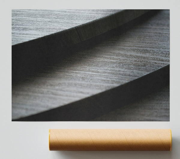 Gray Wooden Layers Print