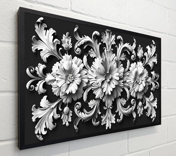 White Floral Flourish