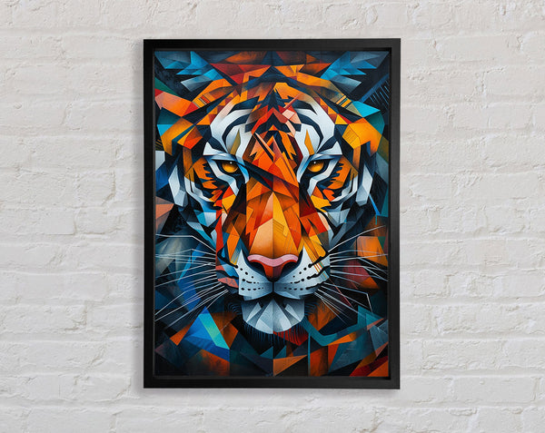 Abstract Tiger Stare Framed Print