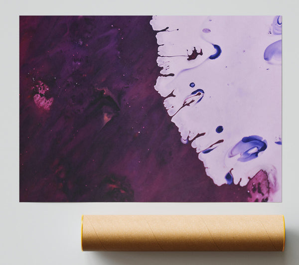 Purple And White Swirls Giclee Print