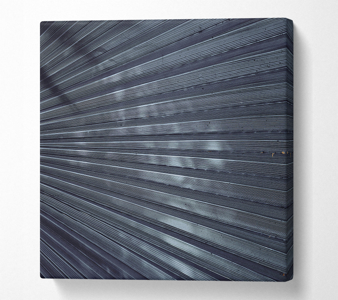  A Canvas Print of Silver Fan Pattern Canvas Wall Art