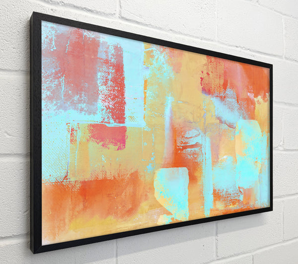 Aqua Orange Abstract