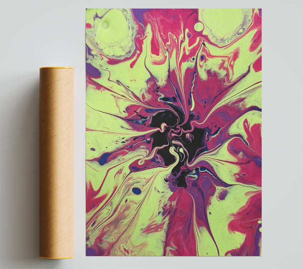 Lime Green Swirl Print