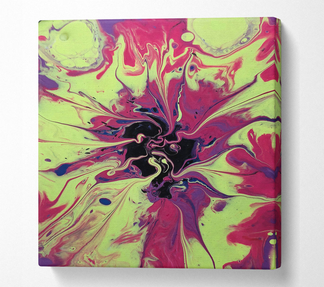 A Canvas Print of Lime Green Swirl Canvas Wall Art