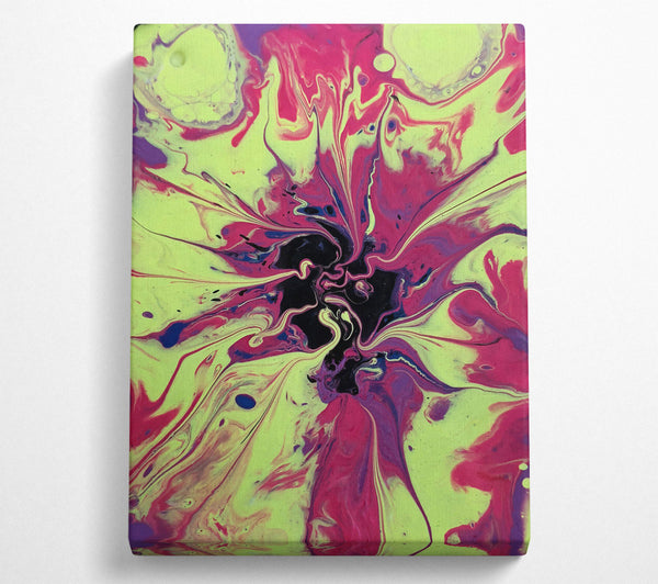  A Canvas Print of Lime Green Swirl Canvas Wall Art