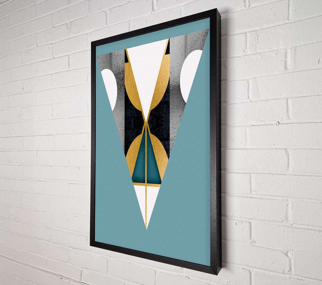  A Canvas Print of Abstract Triangle And Shapes Canvas Art
