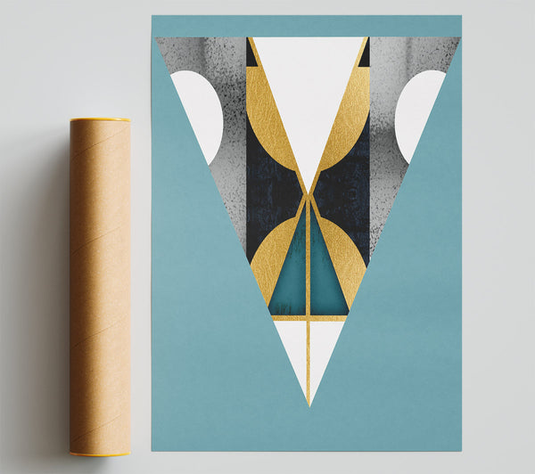 Abstract Triangle And Shapes Giclee Print