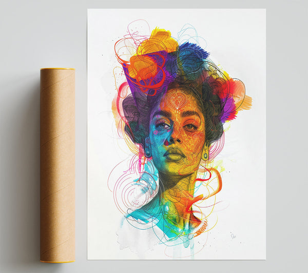 Yellow Scribbled Soul Poster