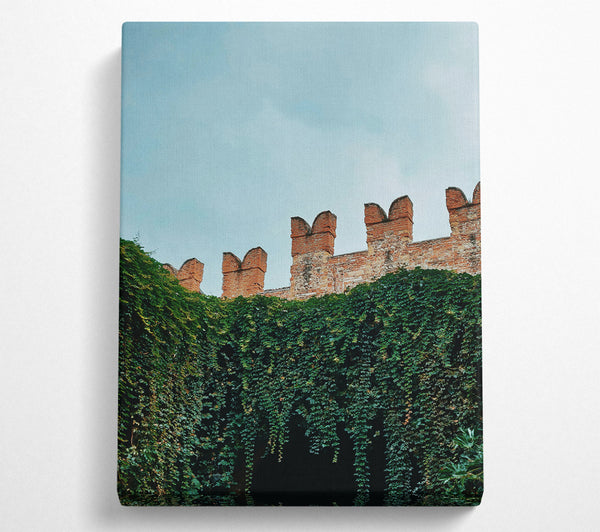  A Canvas Print of Emerald Brick Wall Canvas Print