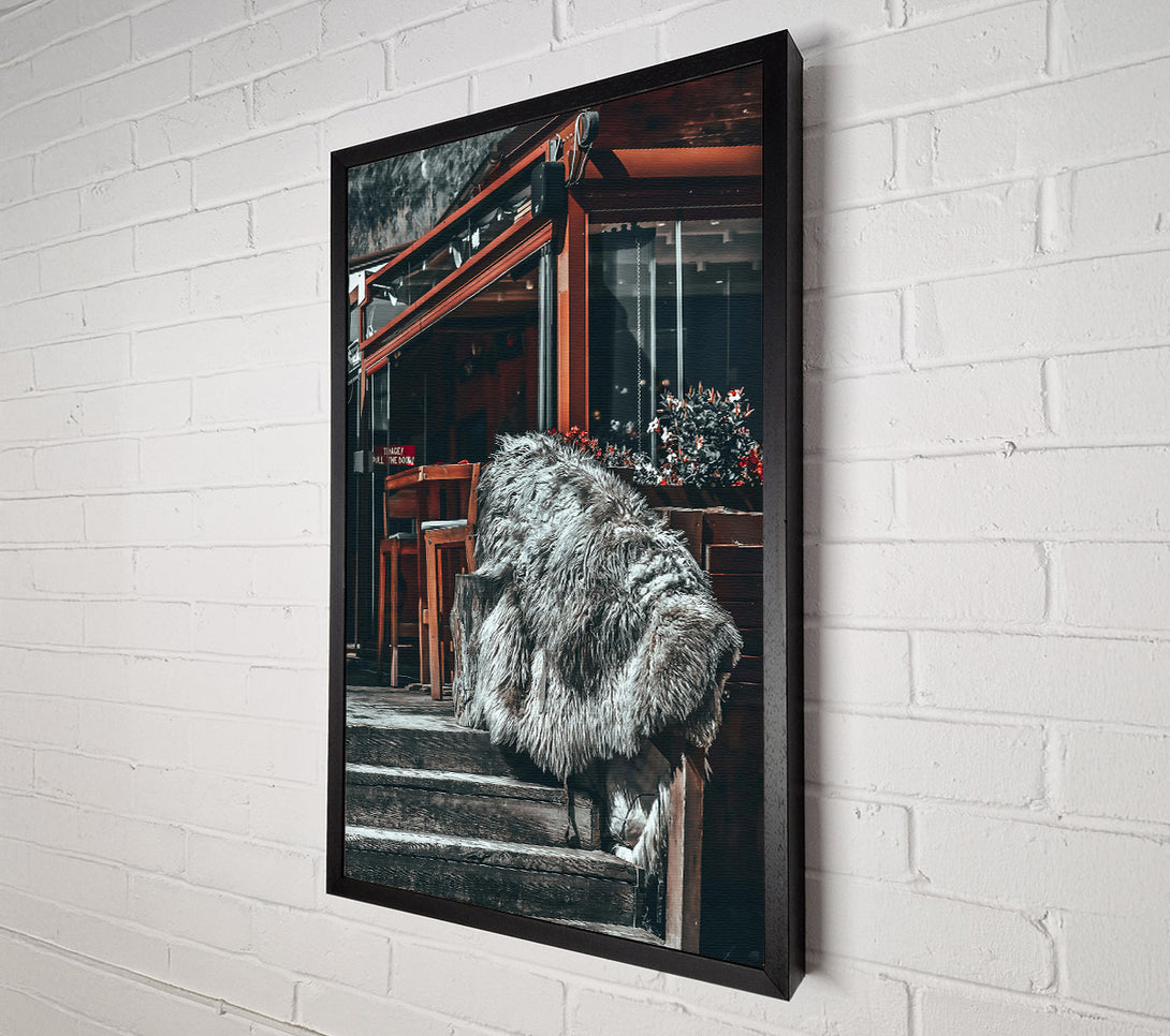  A Canvas Print of The Brown Fur Throw Canvas Print
