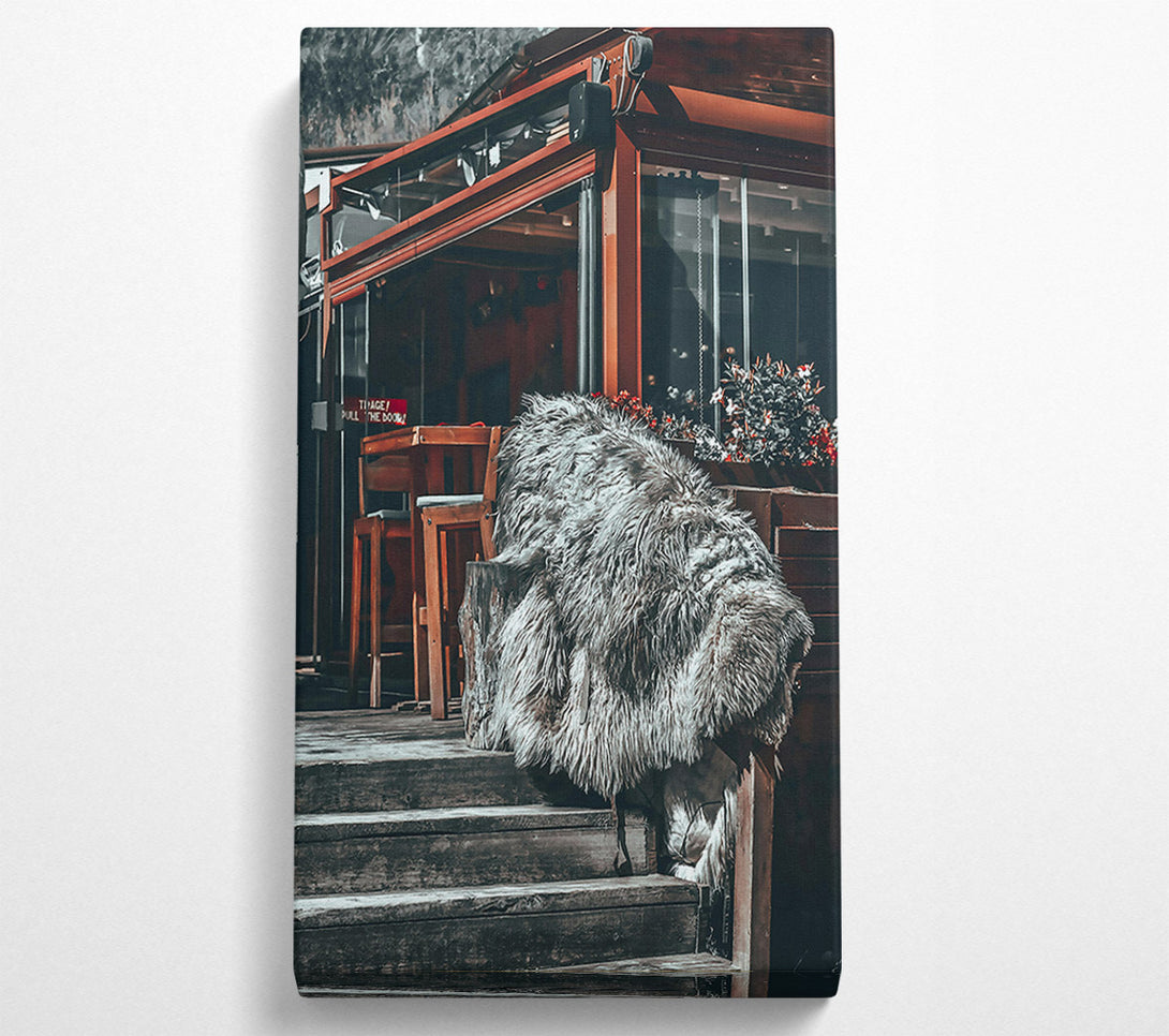  A Canvas Print of The Brown Fur Throw Canvas Print