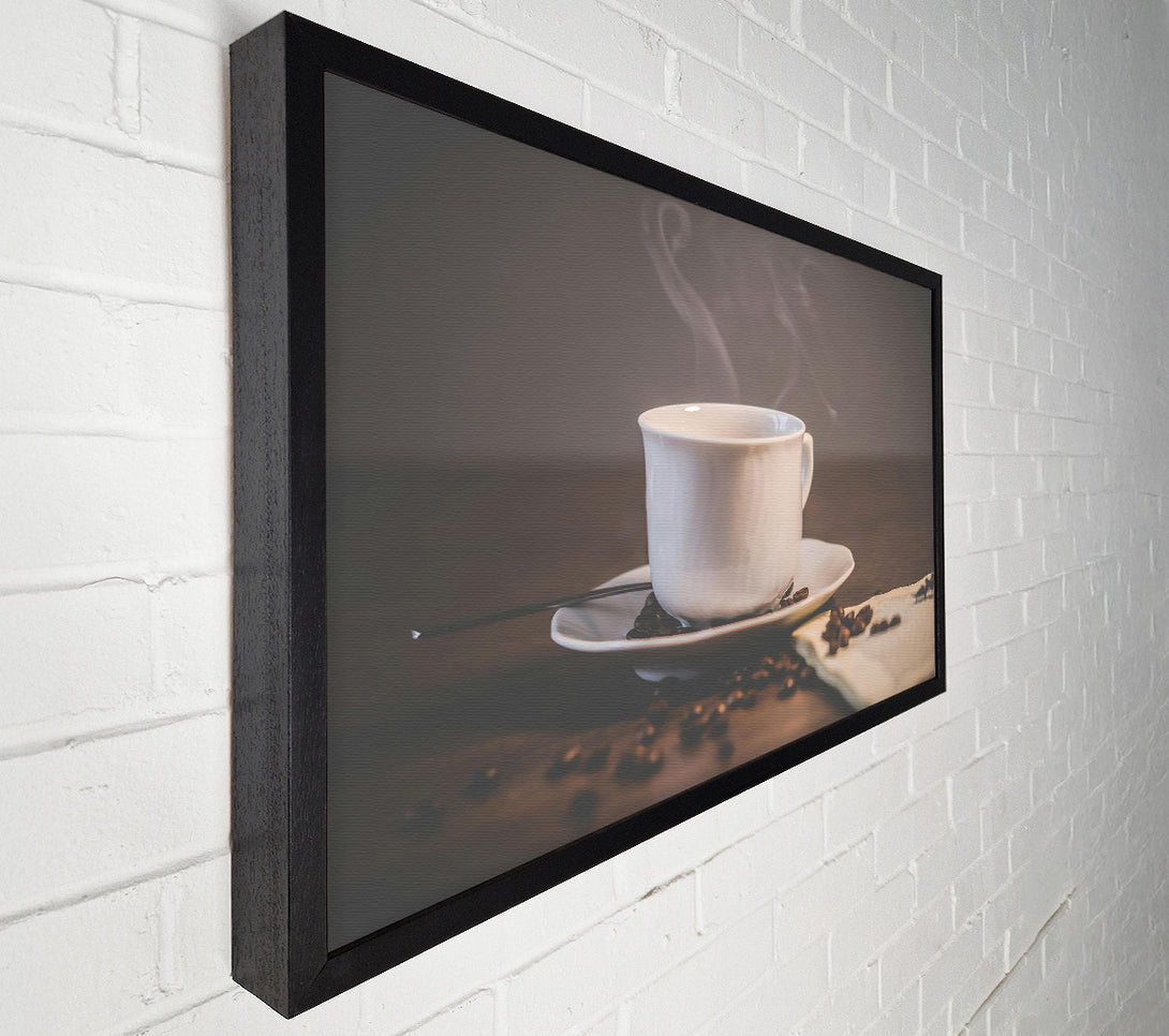  A Canvas Print of White Coffee Steam Canvas Print