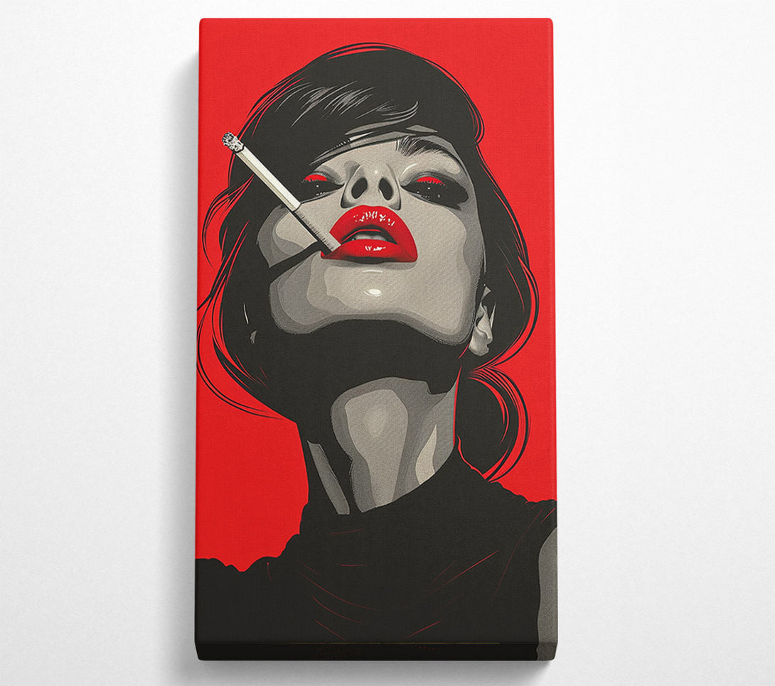  A Canvas Print of Abstract Woman Smoking Canvas Print
