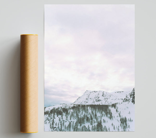 Lavender Mountain Peak Giclee Print