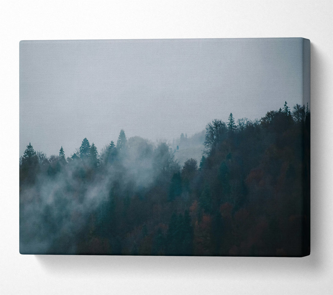  A Canvas Print of Blue Mist Forest Canvas Wall Art