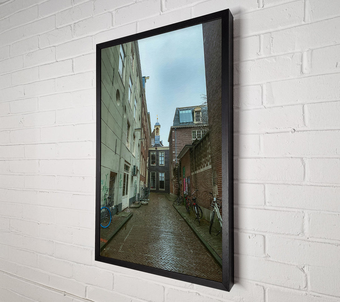  A Canvas Print of Grey Brick Alleyway Canvas Wall Art