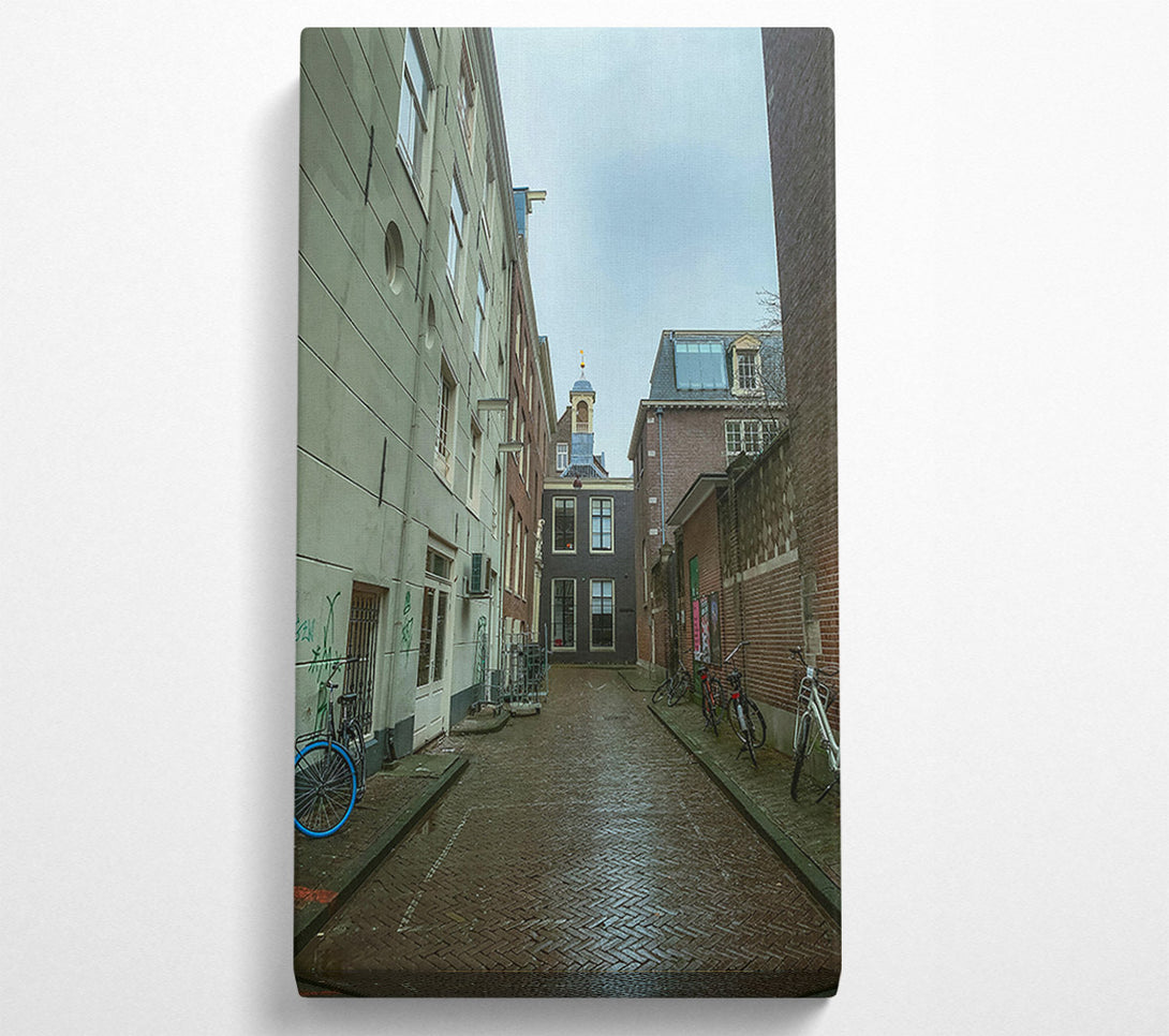  A Canvas Print of Grey Brick Alleyway Canvas Wall Art