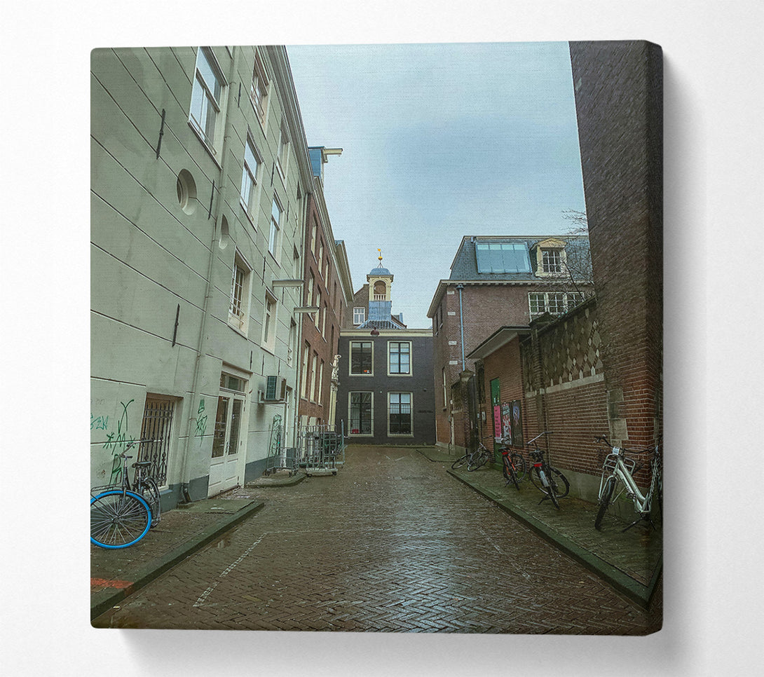  A Canvas Print of Grey Brick Alleyway Canvas Wall Art