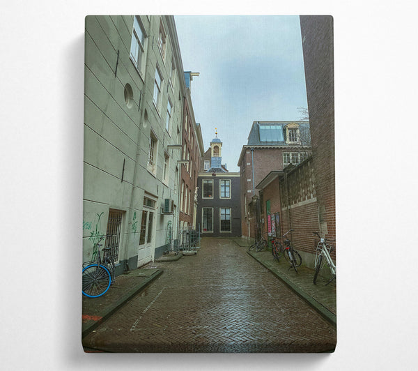  A Canvas Print of Grey Brick Alleyway Canvas Wall Art