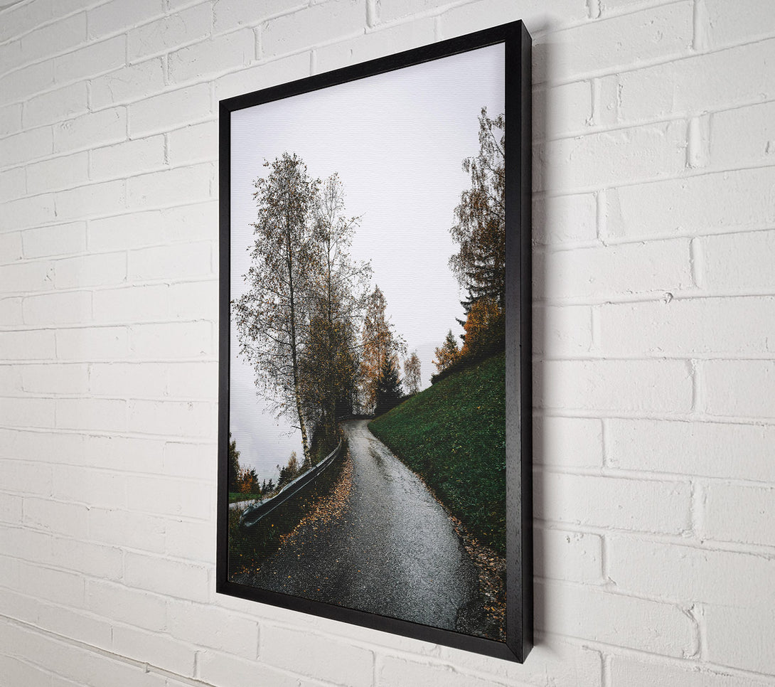  A Canvas Print of Green Road To Fog Canvas Art
