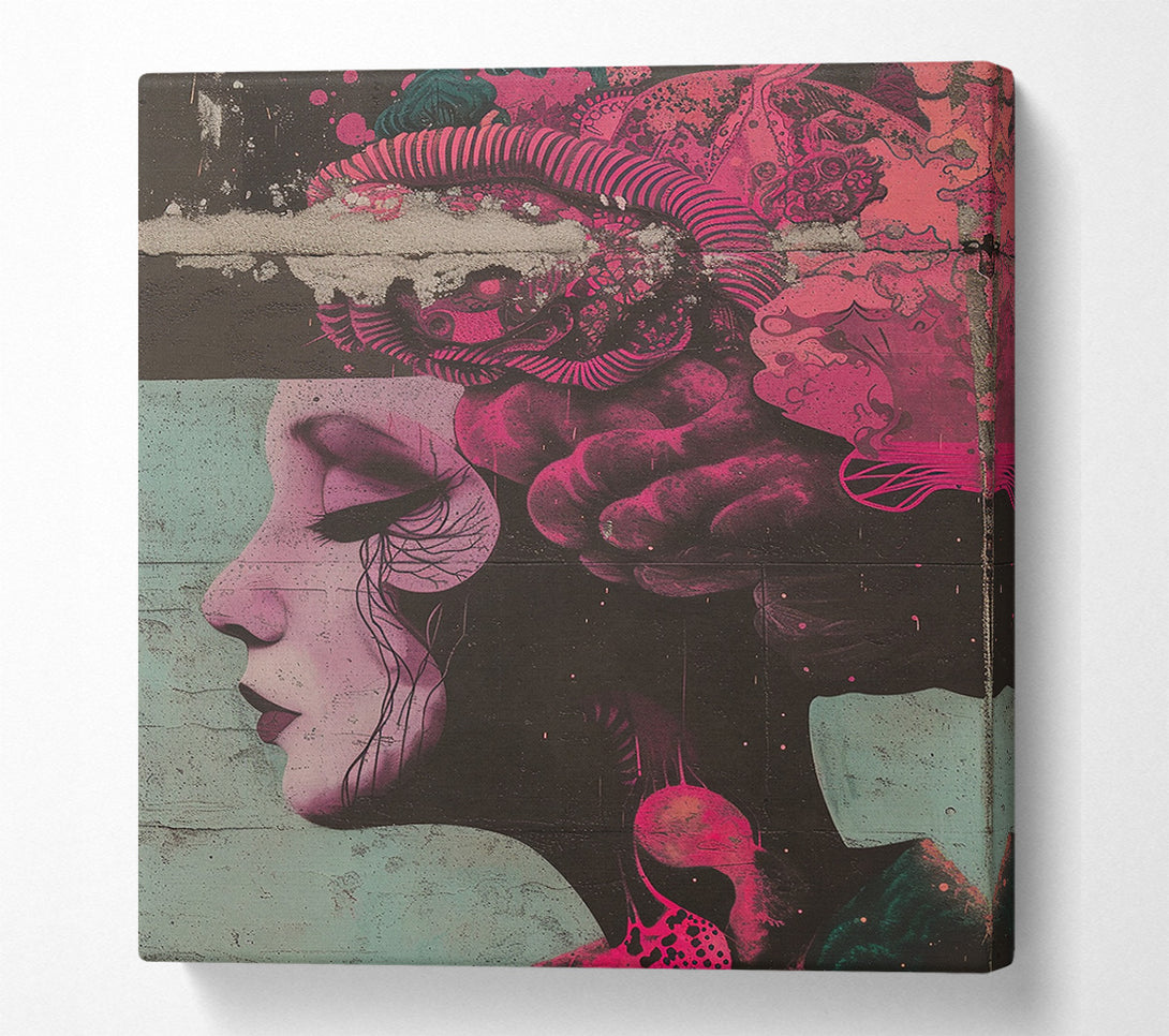  A Canvas Print of Abstract Woman Vapour Canvas Wall Art