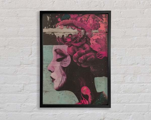 Abstract Woman Vapour Framed Print