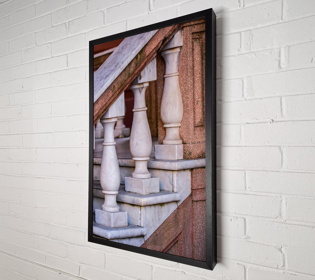  A Canvas Print of White Marble Stairway Canvas Wall Art