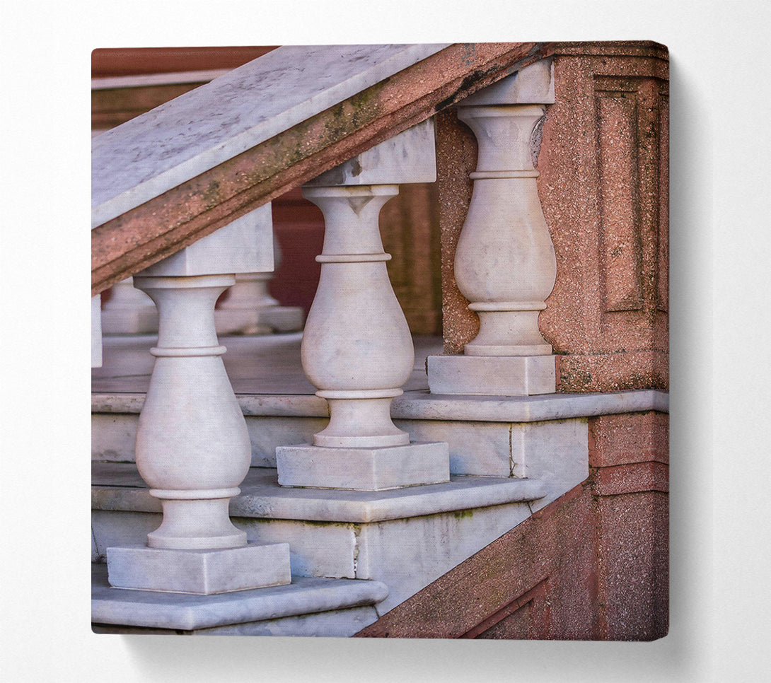  A Canvas Print of White Marble Stairway Canvas Wall Art