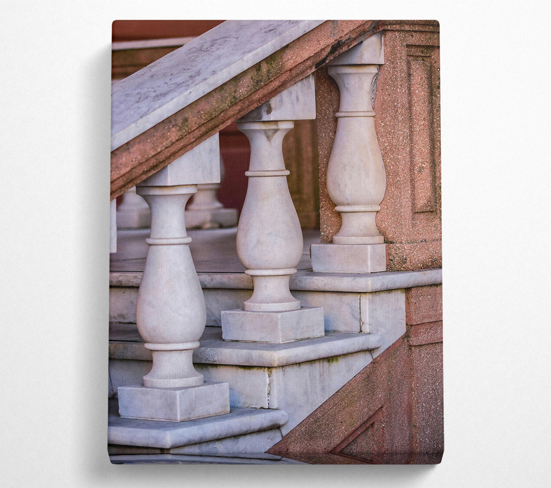  A Canvas Print of White Marble Stairway Canvas Wall Art