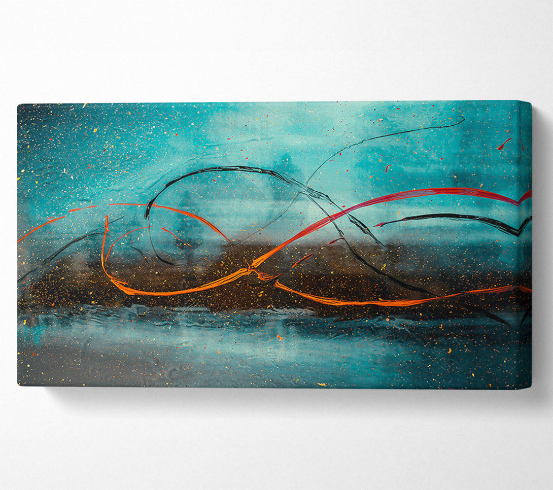  A Canvas Print of Azure Swirls And Sparks Canvas Print