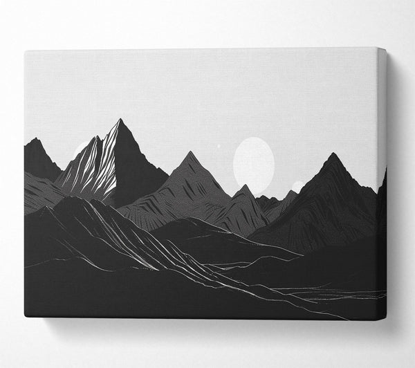  A Canvas Print of Black Mountain Horizon Canvas Print