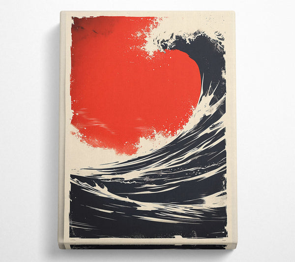  A Canvas Print of Crimson Wave Crashing Canvas Art