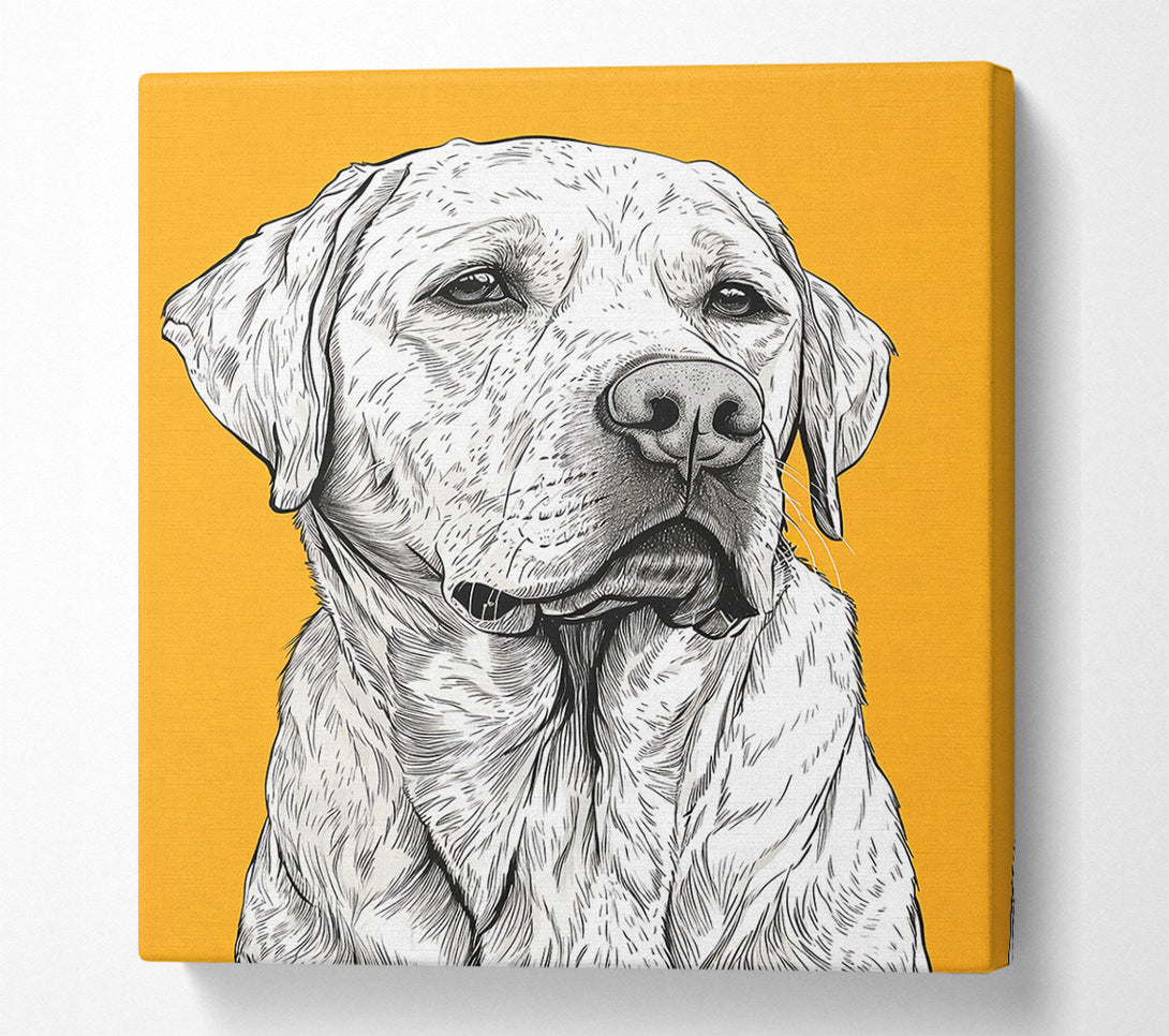 A Canvas Print of Golden Furry Friend Canvas Print