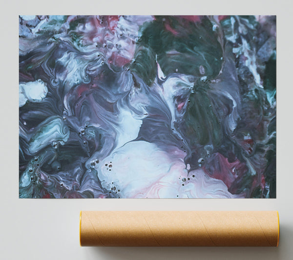 Indigo Swirls Of Dreams Poster
