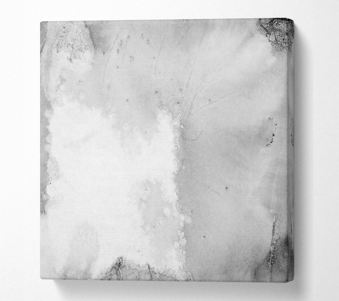  A Canvas Print of Silver Ink Splatters Canvas Art