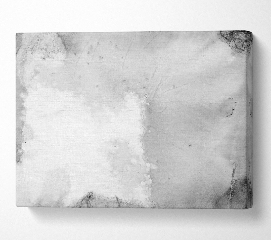  A Canvas Print of Silver Ink Splatters Canvas Art
