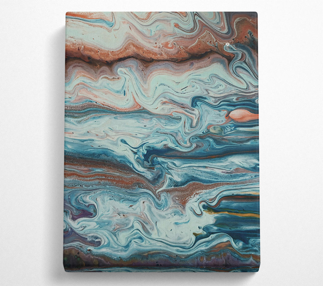  A Canvas Print of Teal Swirling Dreams Canvas Art
