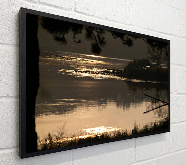 Golden Lakeside Sunset