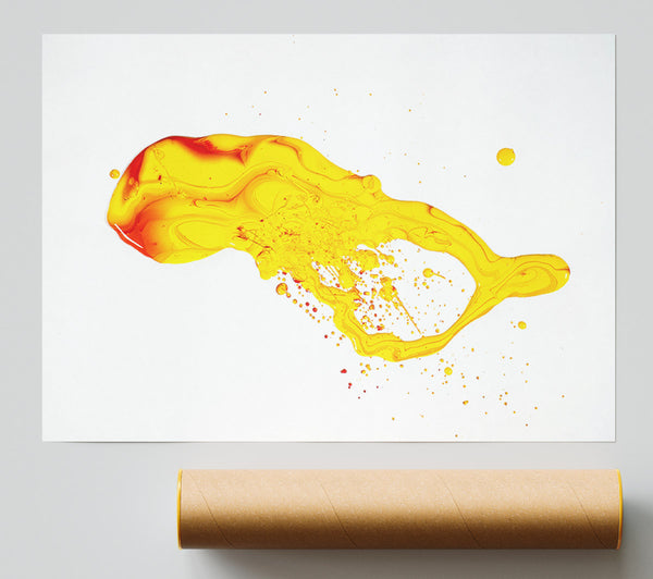 Golden Liquid Explosion Print