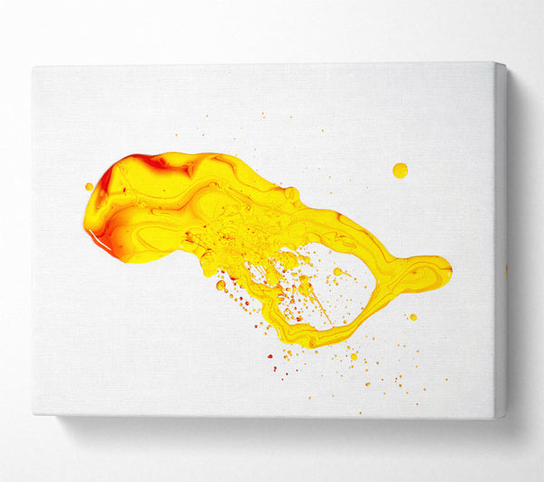  A Canvas Print of Golden Liquid Explosion Canvas Art