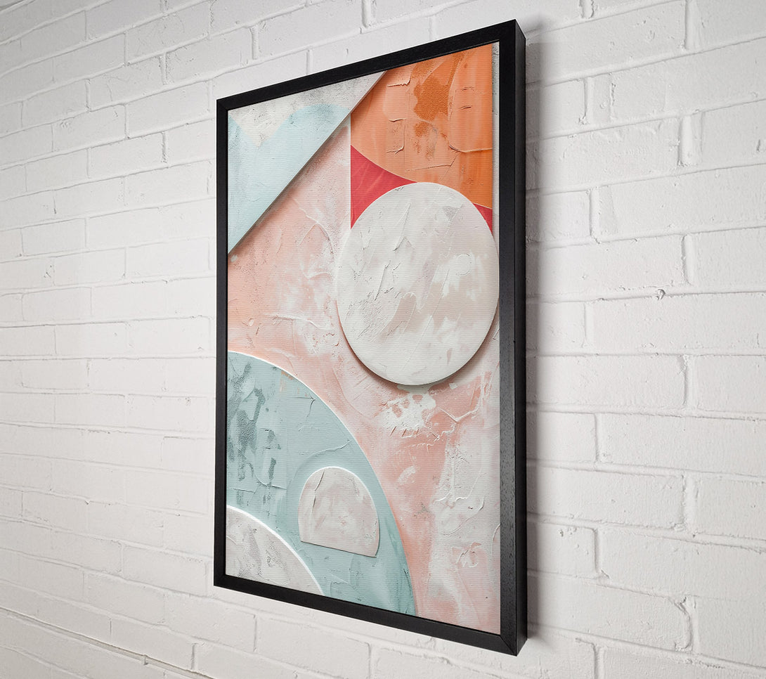  A Canvas Print of Pale Pink Abstract Shapes Canvas Print