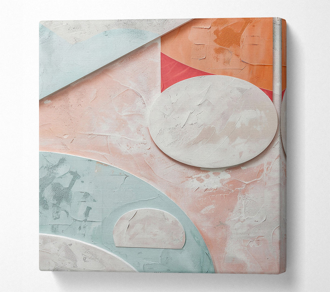  A Canvas Print of Pale Pink Abstract Shapes Canvas Print