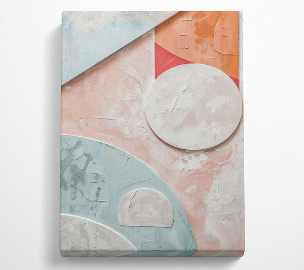  A Canvas Print of Pale Pink Abstract Shapes Canvas Print